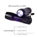 Ultraviolett schwarzes Licht 365 nm UV Taschenlampe